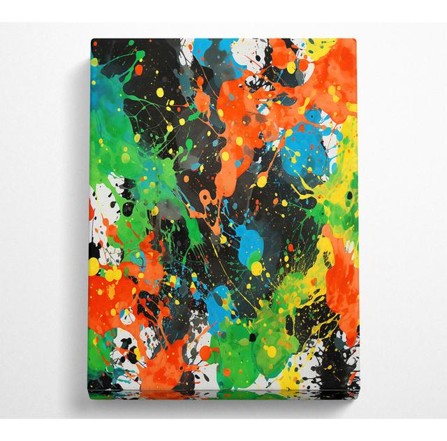 Paint Splash Canvas Art Print Metro Lane Size: 35.6cm H x 50.8cm W on Productcaster.