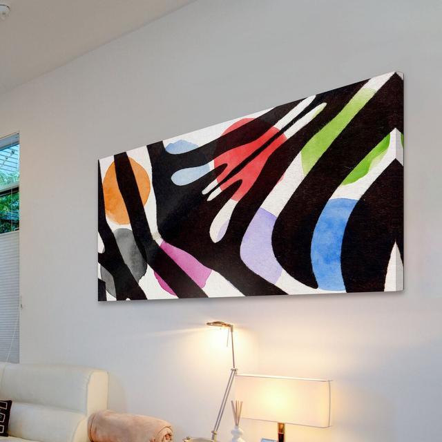 Rainbow Zebra I by Irena Orlov - Wrapped Canvas Graphic Art Print East Urban Home Size: 76cm H x 152cm W x 4cm D on Productcaster.