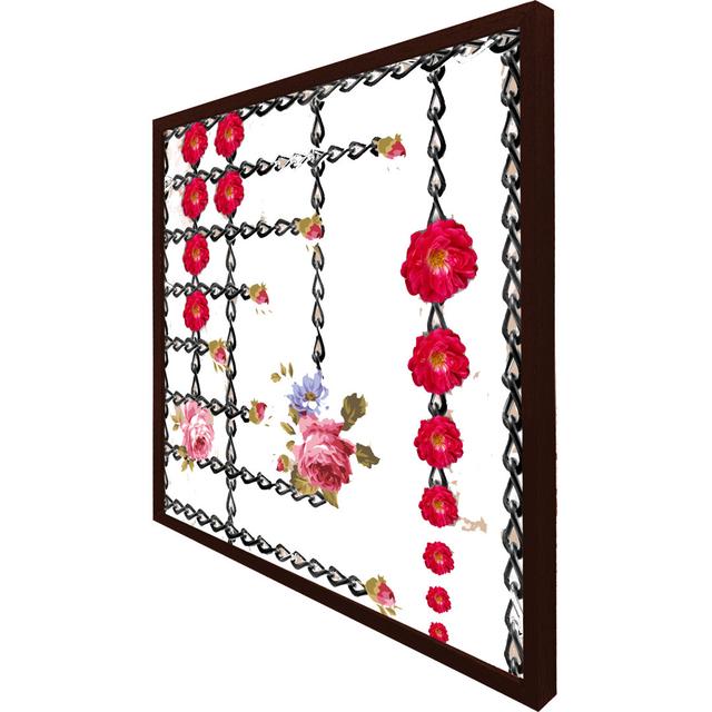 Minto Roses & Chains - Single Picture Frame Print ClassicLiving Size: 31cm H x 31cm W x 4cm D, Format: Brown Framed on Productcaster.