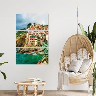 Coastal Town Of Riomaggiore (One Of The Cinque Terre), La Spezia Province, Liguria Region, Italy by Richard Duval - No Frame Gallery-Wrapped Canvas Gi on Productcaster.