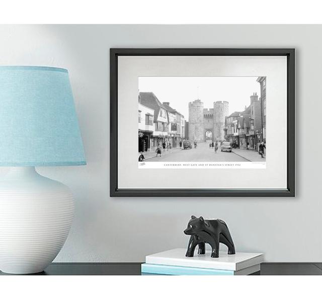 'Canterbury, West Gate and St Dunstan's Street 1952' - Picture Frame Photograph Print on Paper The Francis Frith Collection Size: 60cm H x 80cm W x 2. on Productcaster.