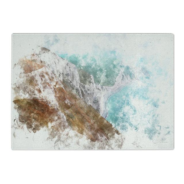 Tempered Glass the Cliffs of the Jurassic Coast Chopping Board East Urban Home Size: 28.5 cm x 39 cm on Productcaster.