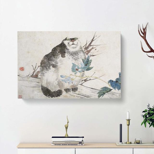 Fat Cat by Ren Yi - Wrapped Canvas Painting Print East Urban Home Size: 50cm H x 76cm W x 3cm D on Productcaster.