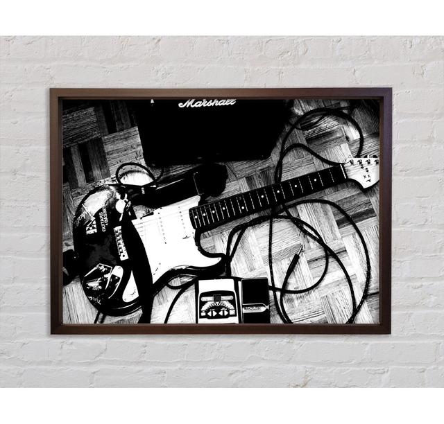 Guitar Setting Framed Print Bright Star Size: 84.1cm H x 118.9cm W x 3.3cm D on Productcaster.