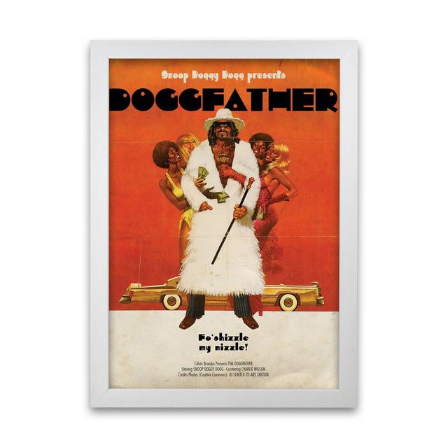 Doggfather Snoop Dogg by David Redon - Advertisement Print George Oliver Frame Option: White Grain, Size: 29.7 cm H x 21 cm W x 5 cm D on Productcaster.