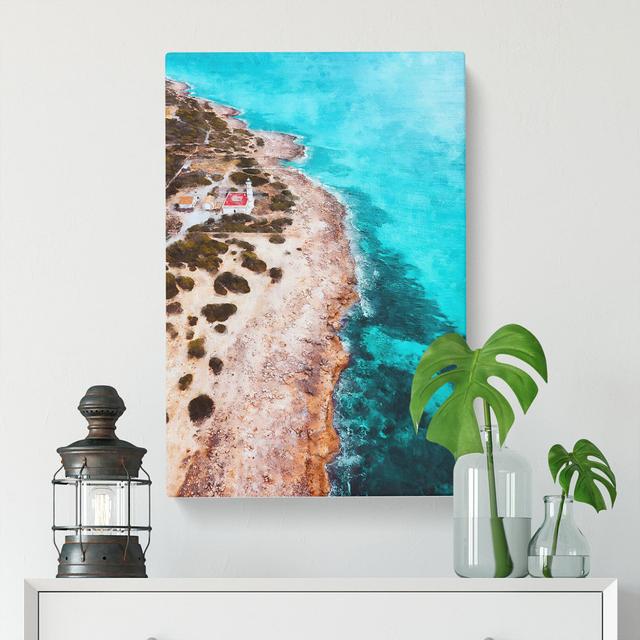 Lighthouse On The Coast Of Spain - Wrapped Canvas Print East Urban Home Size: 76cm H x 50cm W x 3cm D on Productcaster.