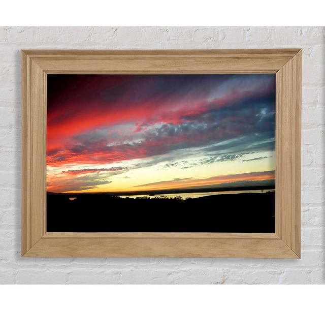 Red Sky At Night Ocean Delight - Single Picture Frame Art Prints Bright Star Size: 84.1cm H x 142.2cm W x 8cm D on Productcaster.