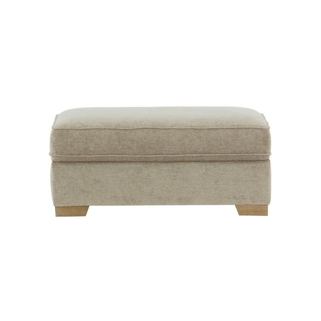 Thalia 94cm Wide Rectangle Solid Colour Ottoman with Storage August Grove Upholstery Colour: Beige on Productcaster.