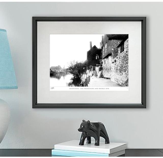 'Maidstone, the Promenade and Bridge 1898' by Francis Frith - Picture Frame Photograph Print on Paper The Francis Frith Collection Size: 40cm H x 50cm on Productcaster.