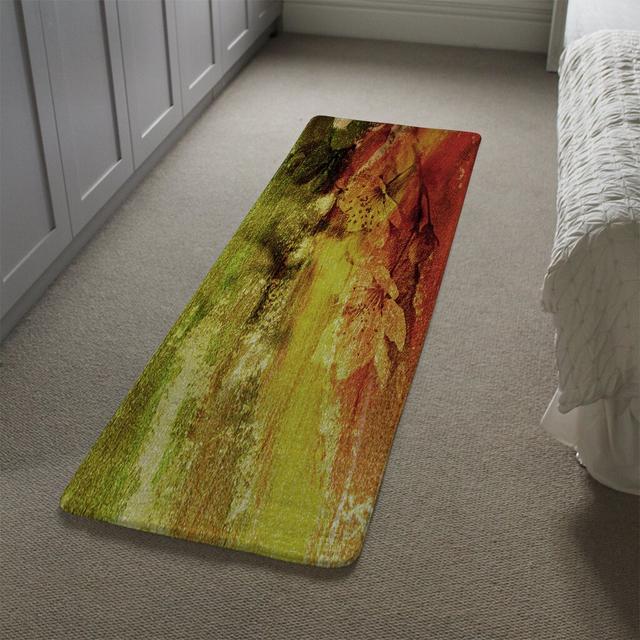 Manigault Rustic Shaggy Green/Yellow/Red Rug East Urban Home on Productcaster.