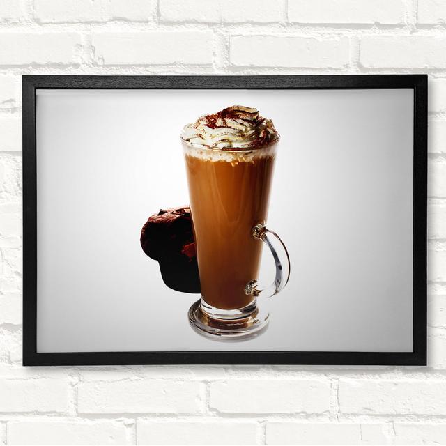 Mocha Cream And Chocolate Muffin - Closed Corner Frame Art Prints on Wood Latitude Run Size: 59.7cm H x 84.1cm W on Productcaster.