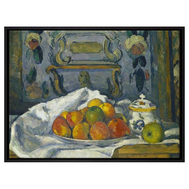 Gerahmter Kunstdruck Leinwandbild Apfelteller von Paul Cézanne Rosalind Wheeler Maße: 65 cm H x 85 cm B x 2,5 cm T on Productcaster.