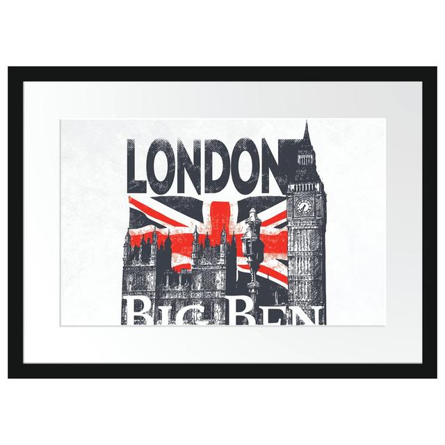 Gerahmtes Poster The Big Ben Light East Urban Home Größe: 40 cm H x 55 cm B on Productcaster.