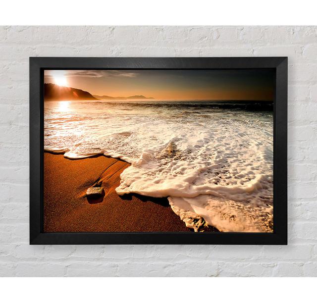 Sunset Ocean Delight Framed Print House of Hampton Size: 42.1cm H x 59.7cm W on Productcaster.