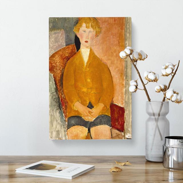 Boy in Short Pants by Amedeo Modigliani - Wrapped Canvas Painting East Urban Home Size: 50cm H x 35cm W x 3cm D on Productcaster.