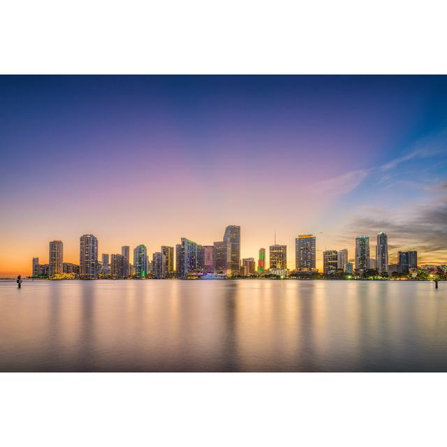 Miami, Florida, Usa Skyline by Sean Pavone - Wrapped Canvas Photograph 17 Stories Size: 30cm H x 46cm W on Productcaster.