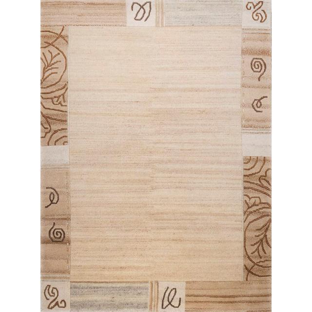 Brocadero Abstract Hand Woven Beige Area Rug Bloomsbury Market Rug Size: Rectangular 70 x 140 cm on Productcaster.