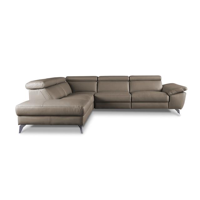 La Crosse Genuine Leather Corner Sofa Metro Lane Upholstery Colour: Taupe, Orientation: Left Hand Facing on Productcaster.