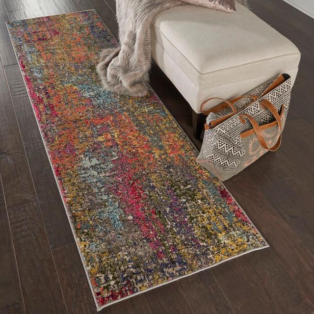 Lucrezia Green/Beige/Orange Rug Trent Austin Design Rug Size: Runner 66cm x 305cm on Productcaster.