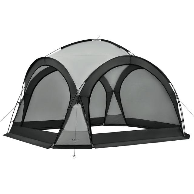 Arzel 3.4m x 3.4m Fibreglass Pop-Up Gazebo Dakota Fields Roof Colour: Dark Grey/Light Grey on Productcaster.