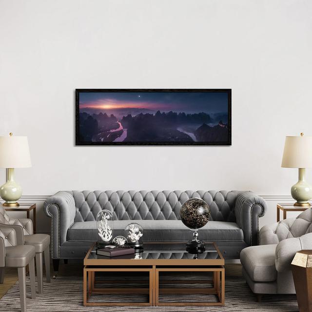 Damian Shan by Javier De La Torre - Floater Frame Panoramic Print on Canvas Union Rustic on Productcaster.