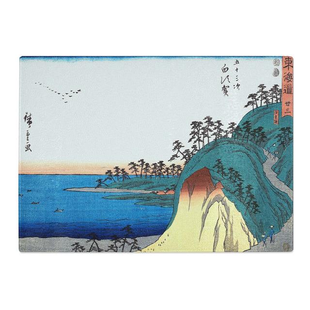 Tempered Glass Shirasuke by Utagawa Hiroshige Chopping Board East Urban Home Size: 39 cm x 28.5 cm on Productcaster.