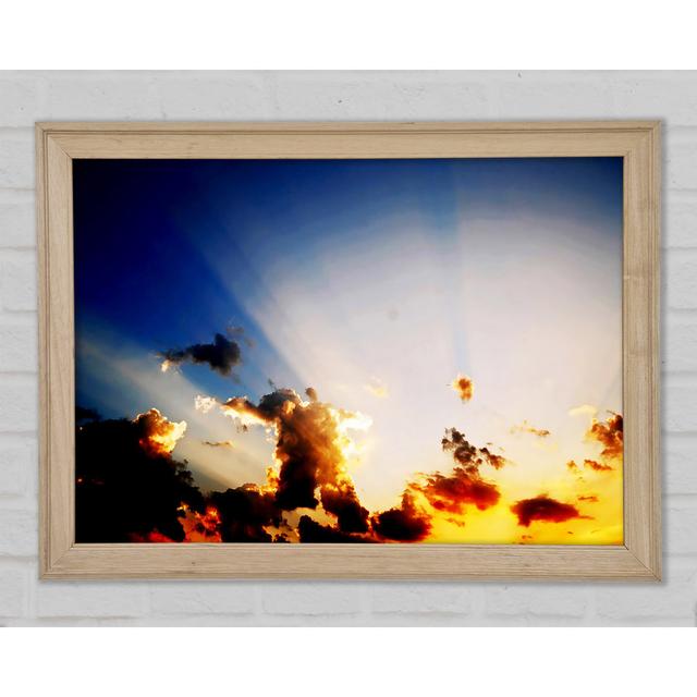 Sunrays Of The Golden Cloud - Single Picture Frame Art Prints Ebern Designs Size: 29.1cm H x 42cm W x 1.5cm D on Productcaster.