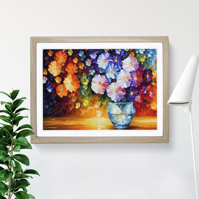 Assorted Flowers Painting Vol.1 Abstract - Single Picture Frame Print Marlow Home Co. Frame Colour: Oak Framed, Size: 34cm H x 46cm W x 2cm D on Productcaster.