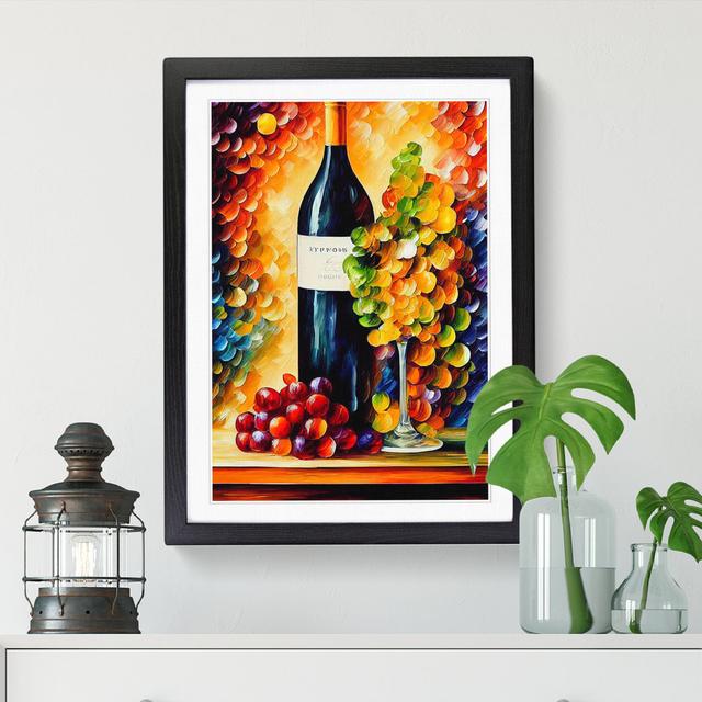 Wine Painting Vol.1 - Single Picture Frame Graphic Art Marlow Home Co. Frame Option: Black, Size: 64cm H x 46cm W x 2cm D on Productcaster.