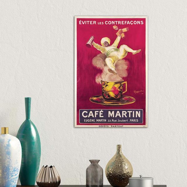 Café Martin Coffee Advertisement, 1921 by Leonetto Cappiello - Wrapped Canvas Advertisement Print George Oliver Size: 66.04cm H x 45.72cm W x 1.91cm D on Productcaster.