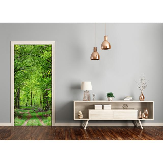 Selfadhesive Forest Green Door Sticker East Urban Home on Productcaster.