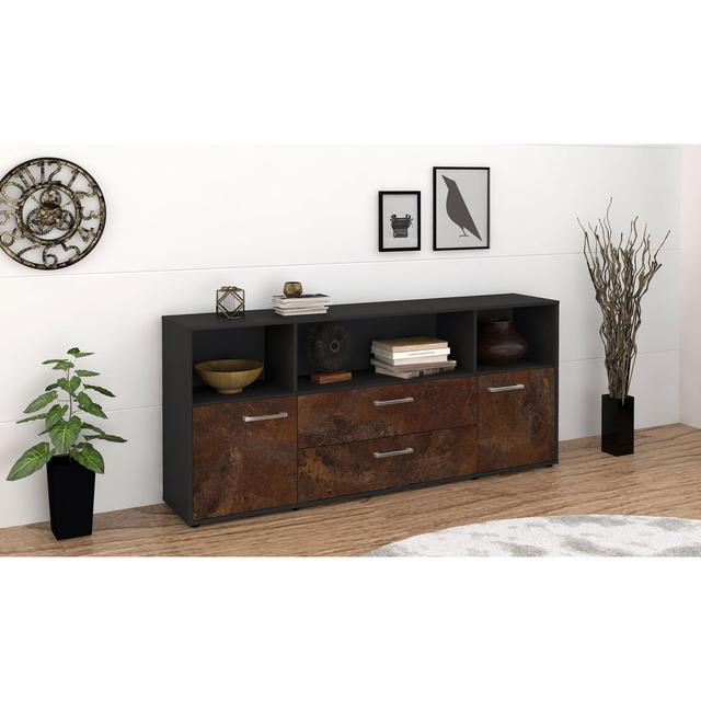 Sideboard Simlai LoftDesigns Farbe (Korpus/Front): Rost/Anthrazit on Productcaster.