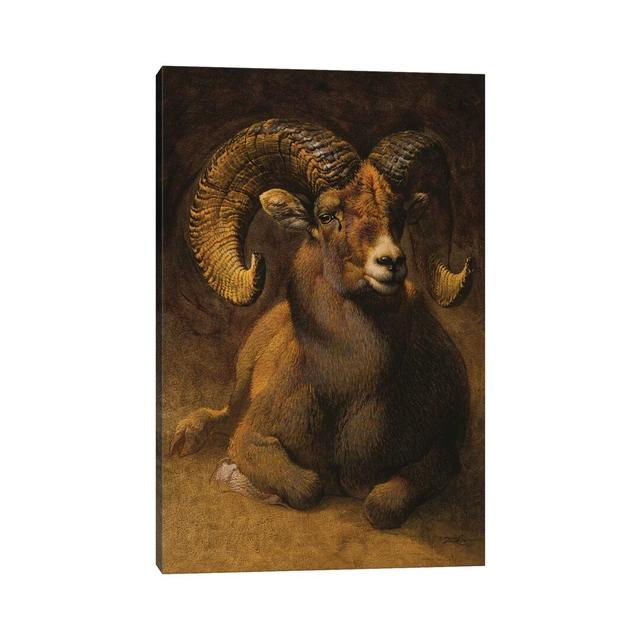 Rocky Mountain Ram by Ezra Tucker - Graphic Art on Canvas Union Rustic Format: Wrapped Canvas, Size: 45.72cm H x 30.48cm W x 1.91cm D on Productcaster.