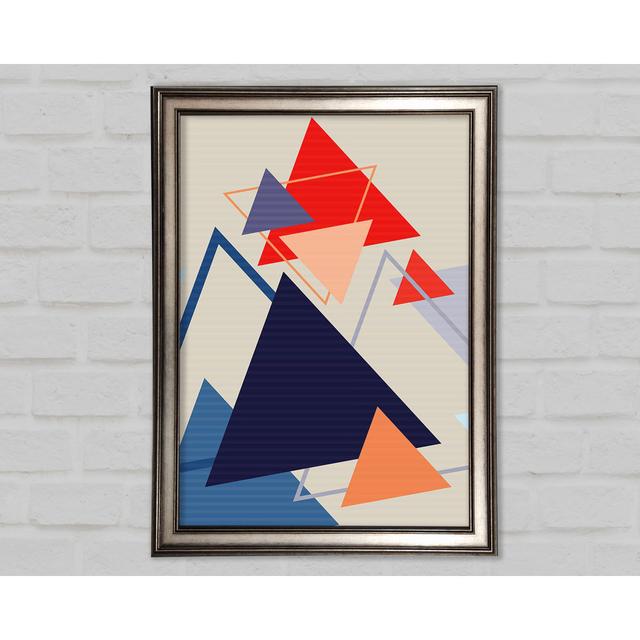 Triangle Clash Framed Print Ivy Bronx Size: 21cm H x 29.7cm W on Productcaster.