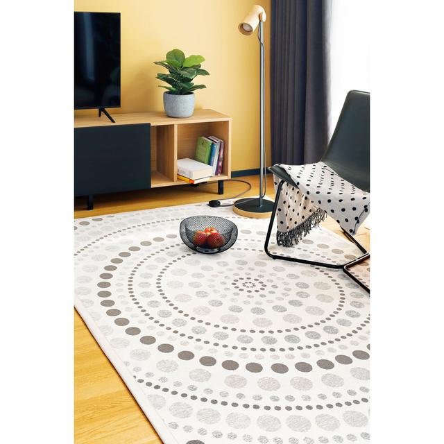 Oola Geometric Hand Woven Light Grey/Off-White Area Rug EUNarma Rug Size: Runner 80 x 250cm on Productcaster.