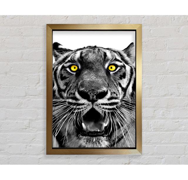 Yellow Tiger Eyes - Single Picture Frame Art Prints Bright Star Size: 59.7cm H x 42cm W x 3.4cm D on Productcaster.