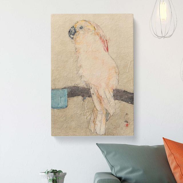 Obatan Parrot by Hiroshi Yoshida - Wrapped Canvas Painting East Urban Home Size: 76cm H x 50cm W x 3cm D on Productcaster.