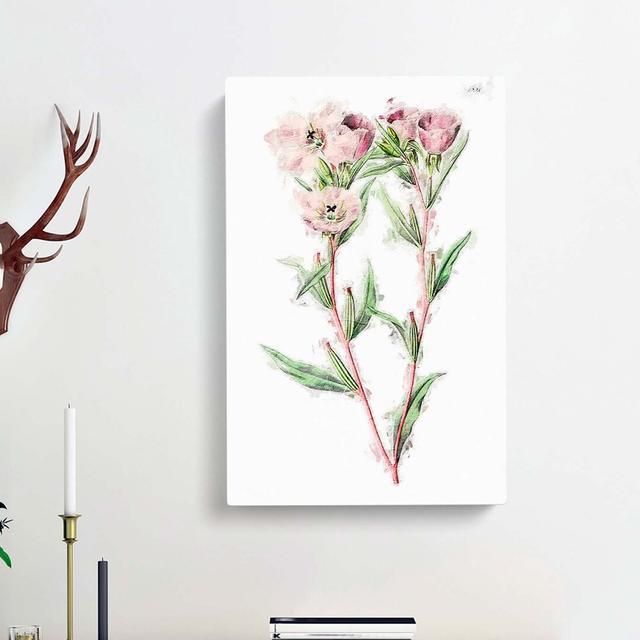 Pink Amaryllis Flowers - Wrapped Canvas Painting Print East Urban Home Size: 60cm H x 40cm W x 3cm D on Productcaster.