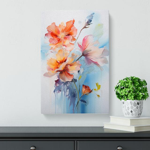 Floral Gestural No.3 - Wrapped Canvas Print Marlow Home Co. Size: 60cm H x 40cm W x 3cm D on Productcaster.