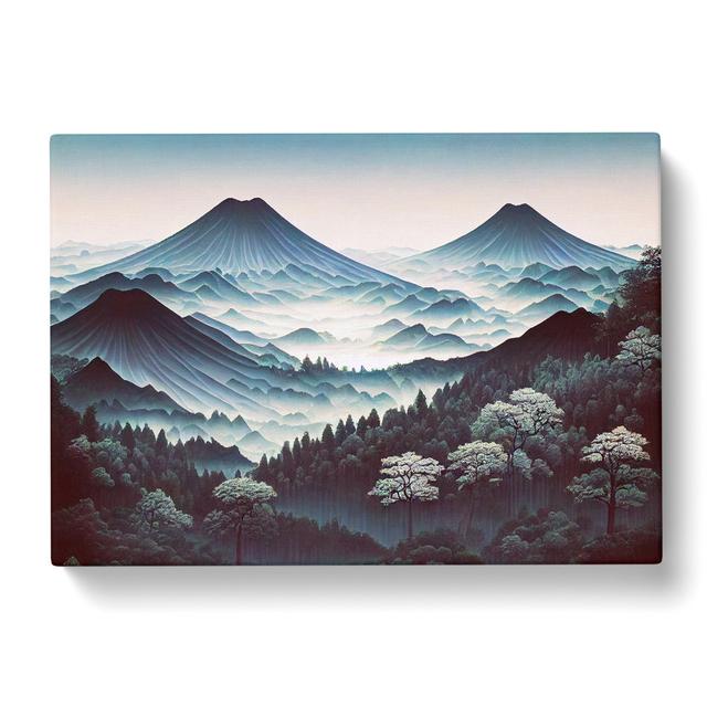 Japanese Forest Mountains Vol.1 - Wrapped Canvas Graphic Art Alpen Home Size: 50cm H x 76cm W x 3cm D on Productcaster.