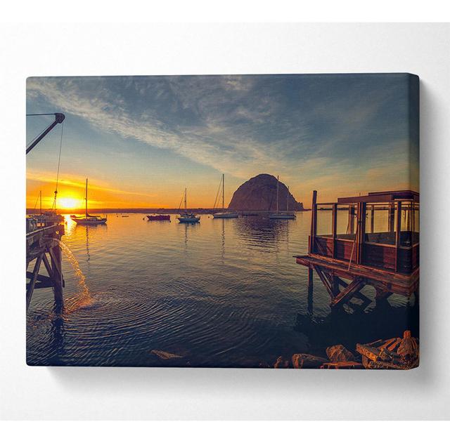 Relaxing on the Jeti - Wrapped Canvas Photograph Breakwater Bay Size: 66cm H x 106.6cm W on Productcaster.