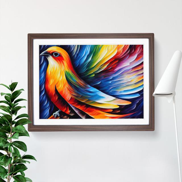 Bird Painting - Single Picture Frame Print ClassicLiving Format: Walnut, Size: 34cm H x 46cm W x 2cm D on Productcaster.