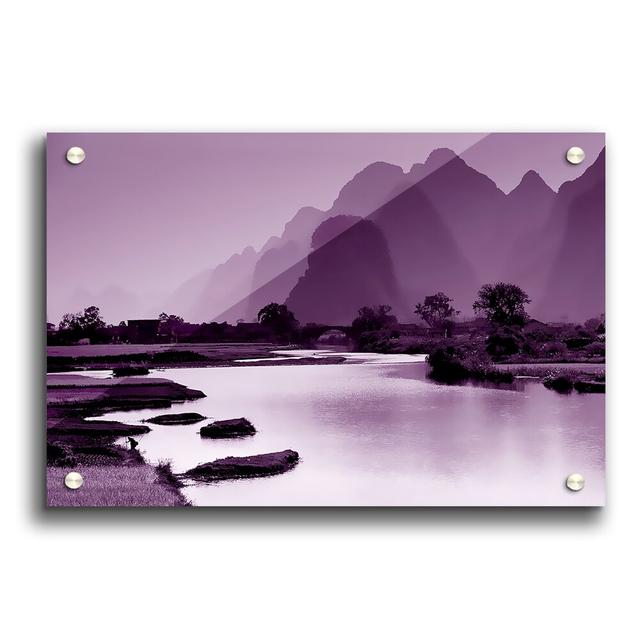 Mauve Mountain Lake - Unframed Photograph Print on Paper East Urban Home Size: 59.4cm H x 84.1cm W on Productcaster.