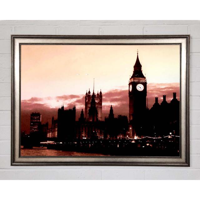 London Big Ben St Pauls Retro - Single Picture Frame Art Prints Brayden Studio Size: 29.7cm H x 42cm W x 1.5cm D on Productcaster.