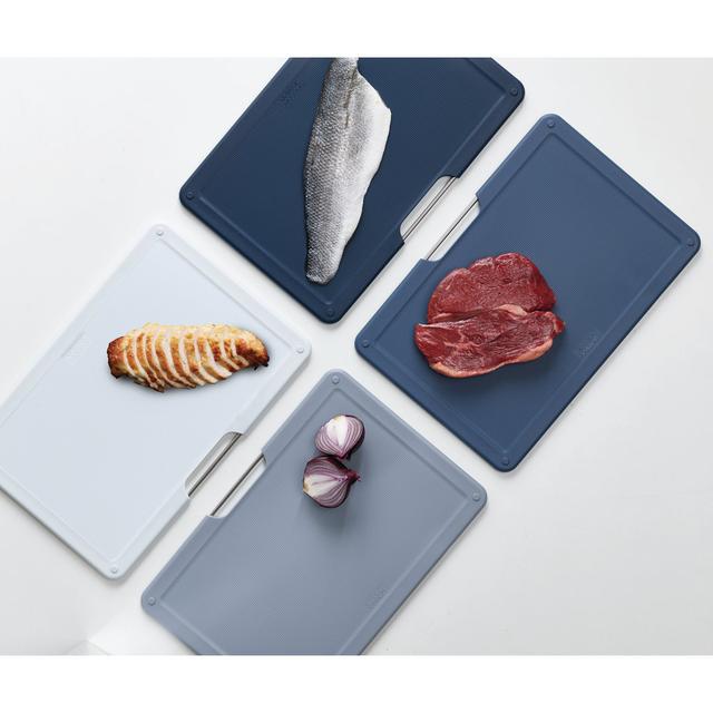 Joseph Joseph Folio 4 Piece Chopping Board Set (Set of 4) Joseph Joseph Size: 22 x 31.8cm, Colour: Multi -colored blue/black on Productcaster.