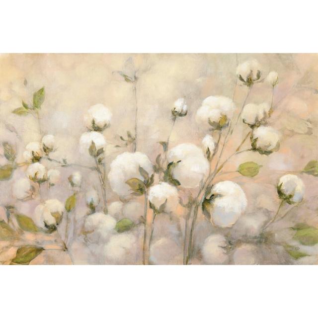 Cotton Field Crop by Julia Purinton - Wrapped Canvas Painting Print Rosalind Wheeler Size: 30cm H x 46cm W x 3.8cm D on Productcaster.