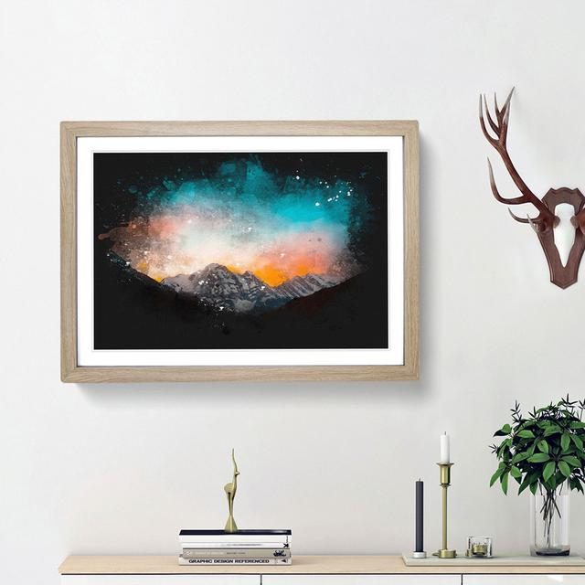 Sunrise over a Mountain - Picture Frame Graphic Art Print East Urban Home Frame Option: Oak Framed, Size: 33cm H x 45cm W x 2cm D on Productcaster.