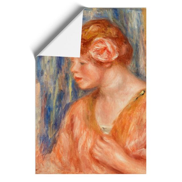 Young Woman with Rose by Pierre-Auguste Renoir - Unframed Painting East Urban Home Size: 42cm H x 30cm W x 0.1cm D on Productcaster.