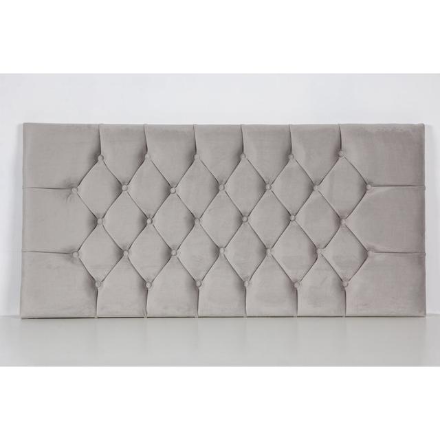 Chesterfield Upholestered Headboard In Crushed Velvet Mercer41 Size: Single (3'), Colour: Gold on Productcaster.