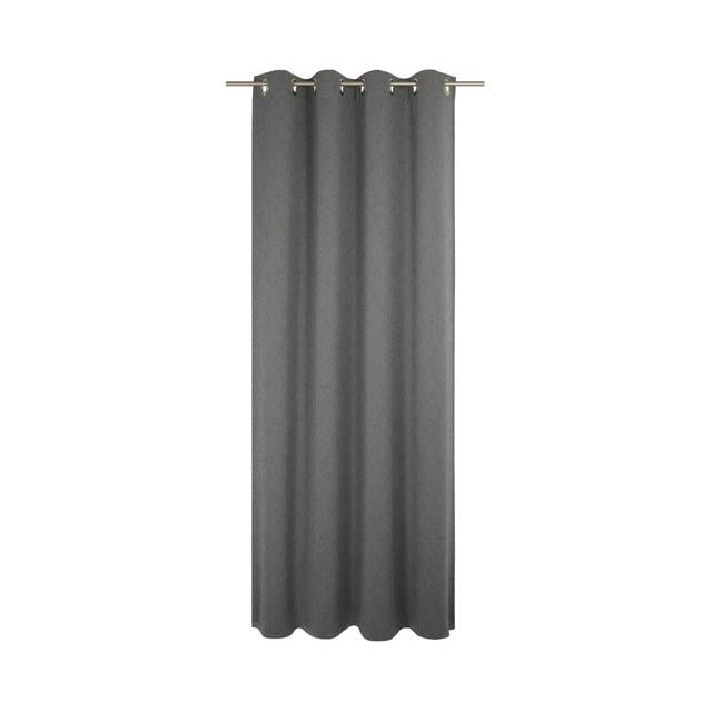 Valeriani Room Darkening Curtain Panel Panel Latitude Run Panel Size: 175cm H x 132cm W, Colour: Dark Grey on Productcaster.